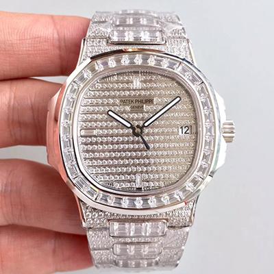 Patek Philippe Nautilus Jumbo 5719/1G-001 Diamonds Dial Replica Watch - UK Replica