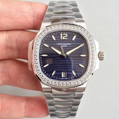 Patek Philippe Nautilus Ladies 7018/1A-010 PF Factory Blue Dial Replica Watch - UK Replica