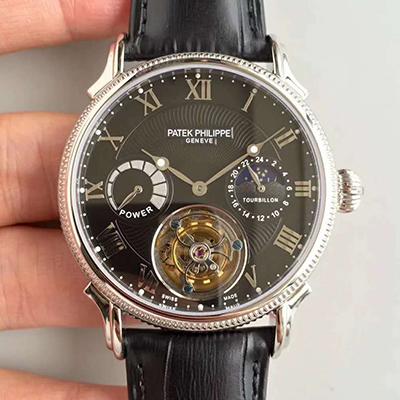 Patek Philippe Tourbillon Moonphase Black Dial Replica Watch - UK Replica