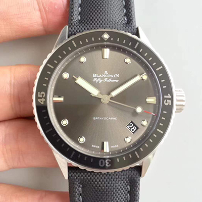 Blancpain Fifty Fathoms Bathyscaphe 5000-1110-B52A ZF Factory Meteor Grey Dial Replica Watch - UK Replica