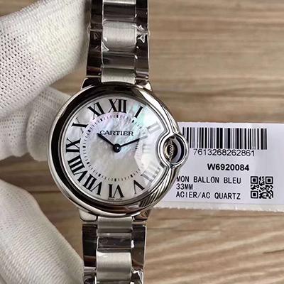 Ballon Bleu De Cartier W6920084 33MM V6 Factory Silver Dial Replica Watch - UK Replica