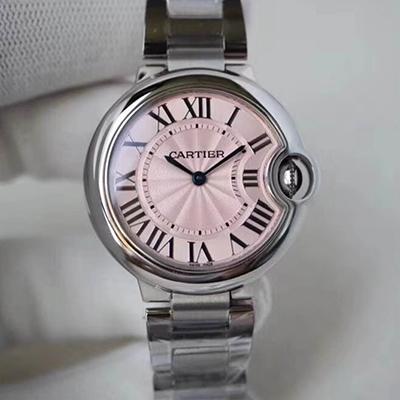 Ballon Bleu De Cartier Pink Dial 33mm V6 Factory Replica Watch - UK Replica