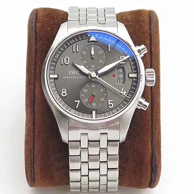 IWC Pilot Spitfire Chronograph IW387804 ZF Factory Anthracite Dial Replica Watch - UK Replica