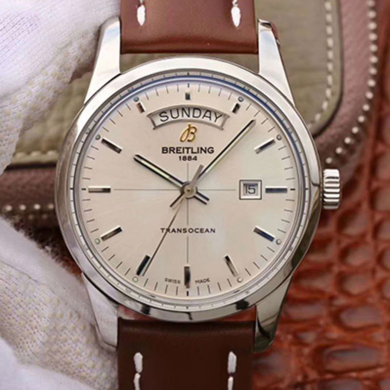 Breitling Transocean Day & Date A4531012/G751/437X/A20BA.1 V7 Silver Dial Replica Watch - UK Replica