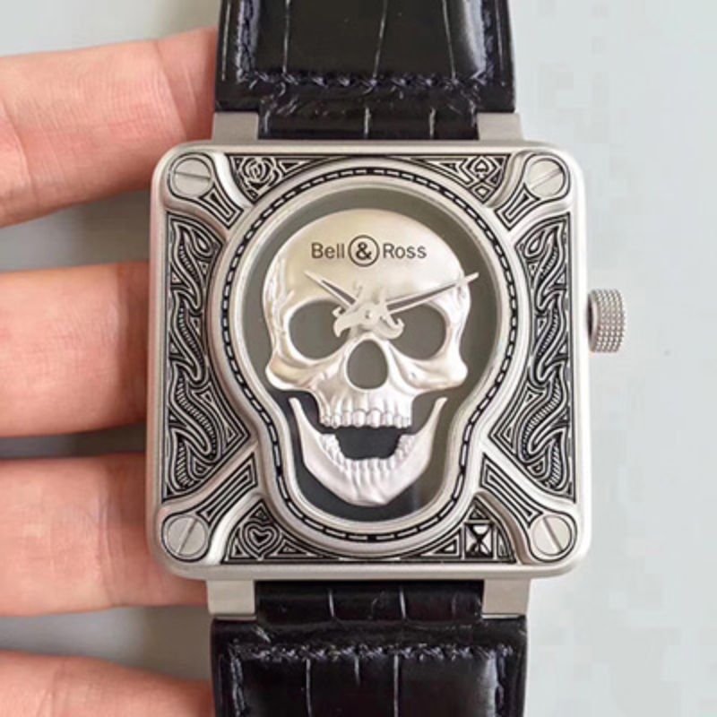 Bell & Ross BR 01 Burning Skull Black Dial Replica Watch - UK Replica