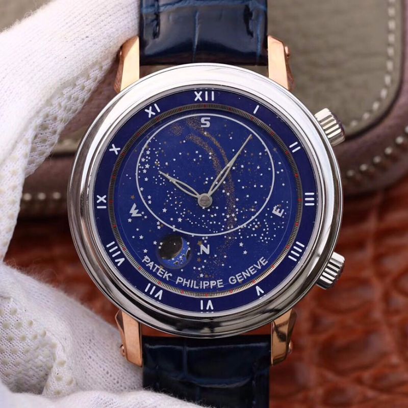 Patek Philippe Grand Complications Sky Moon Celestial Rose Gold 5102PR-001 TW Factory Blue Dial Replica Watch - UK Replica