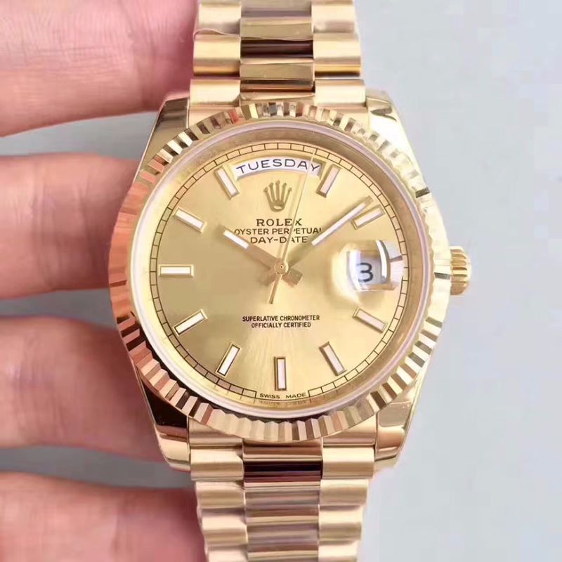 Rolex Day-Date 40MM M228238-0003 EW Factory Gold Dial Replica Watch - UK Replica