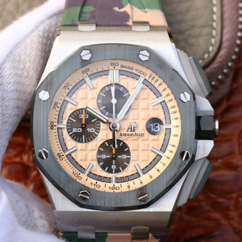 Audemars Piguet Royal Oak Offshore 44MM 26400SO.OO.A054CA.01 JF Factory Beige Dial Replica Watch - UK Replica