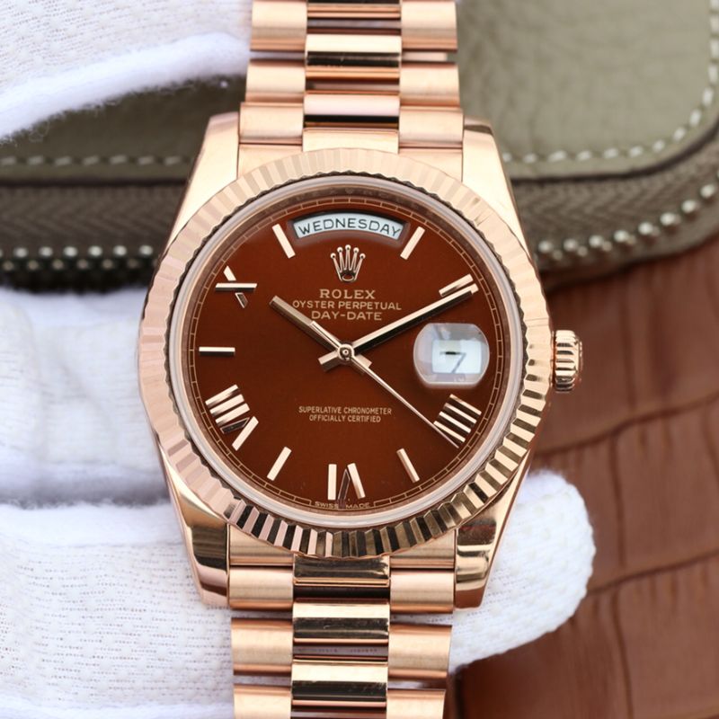 Rolex Day-Date 40MM 228235 EW Factory Brown Dial Replica Watch - UK Replica