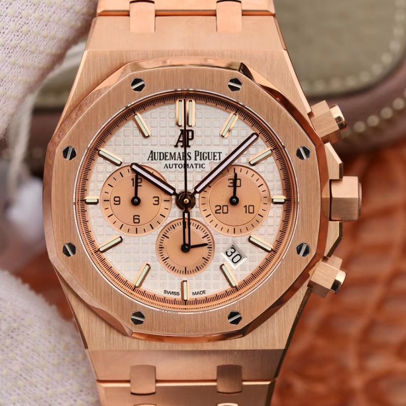 Audemars Piguet Royal Oak Chronograph 26331OR.OO.1220OR OM Factory White Dial Replica Watch - UK Replica