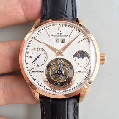 Jaeger-LeCoultre Master Grande Tradition Tourbillon Rose Gold White Dial Replica Watch - UK Replica