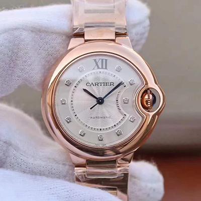 Ballon Bleu De Cartier Ladies 33 WE902062 V9 Factory White Textured Dial Replica Watch - UK Replica