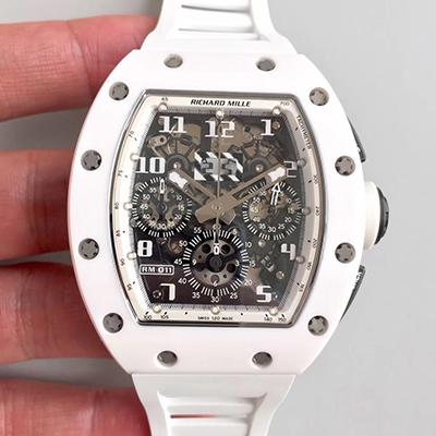 Richard Mille RM011-FM KV Factory White Ceramic Skeleton Dial Replica Watch - UK Replica