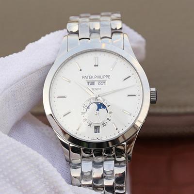 Patek Philippe Complications Annual Calendar 5396G KM Factory Steel Strap White Dial Replica Watch - UK Replica