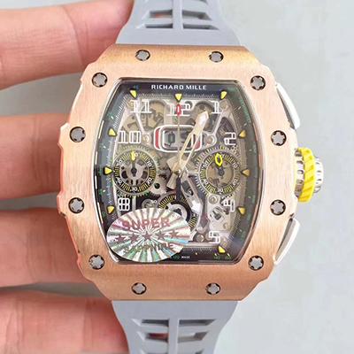 Richard Mille RM011 Felipe Massa Chronograph KV Factory Rose Gold Skeleton Dial Replica Watch - UK Replica