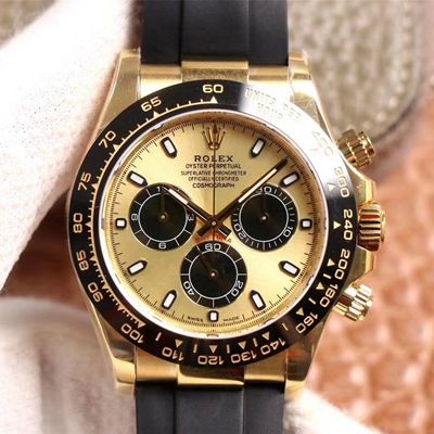 Rolex Daytona M116518LN-0048 Noob Factory Champagne Dial 4130 Movement Replica Watch