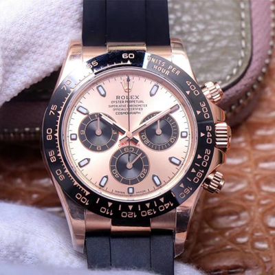 Rolex Daytona M116515LN-0021 Noob Factory Pink Dial 4130 Movement Replica Watch