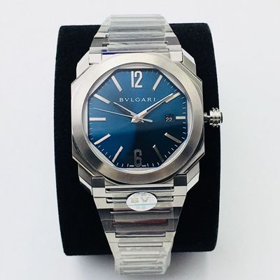 Bvlgari Octo 102105 BGO38C3SSD BV Factory Blue Dial Replica Watch