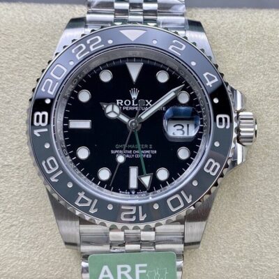 Rolex Greenwich GMT M126710-0003 ARF factory black and gray bezel KV replica watch